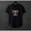  Unisex Oversize Karakartal Ön Baskili T-shirt